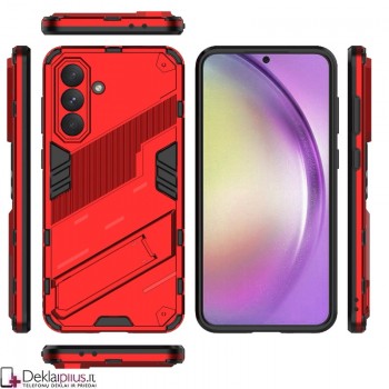 Smūgiams atsparus dėklas su kojele -raudonas (Samsung Galaxy A56 5G) Smūgiams atsparus dėklas su kojele -raudonas (Samsung Galaxy A56 5G)